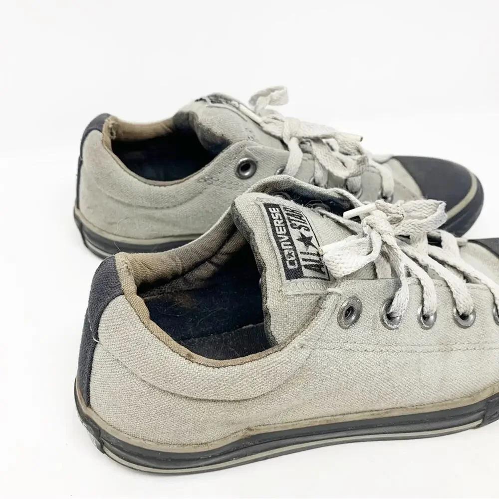 Converse All Star Gray Low Top Sneakers Youth Size 3